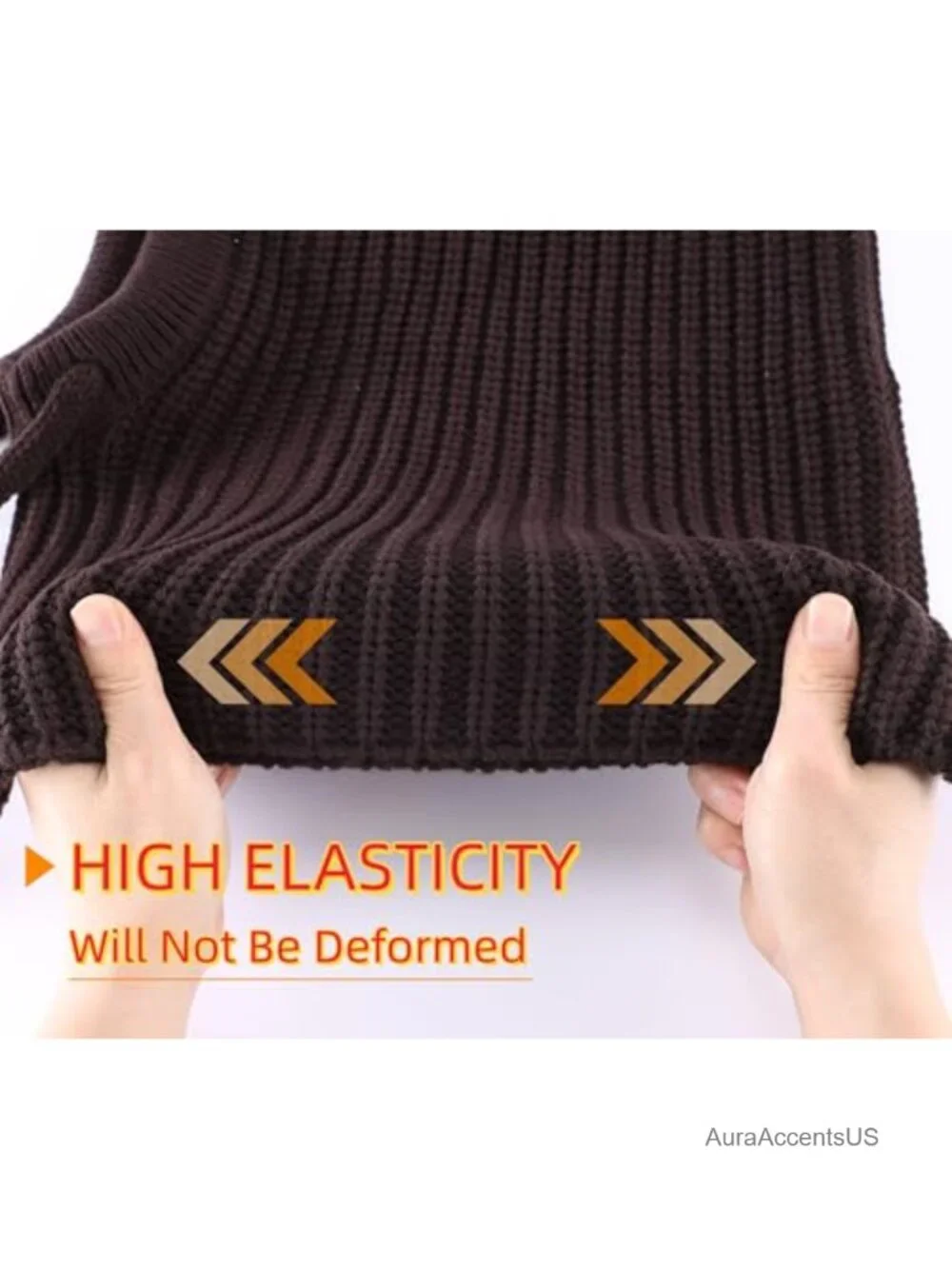 Women's Knit Balaclava Hood Hat Scarf Neck Gaiter with Drawstrings